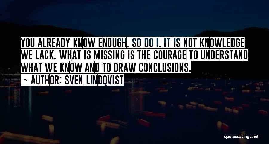 Missing Already Quotes By Sven Lindqvist