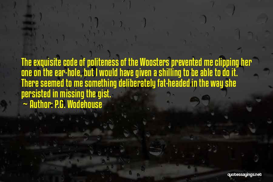 Missing G.f Quotes By P.G. Wodehouse