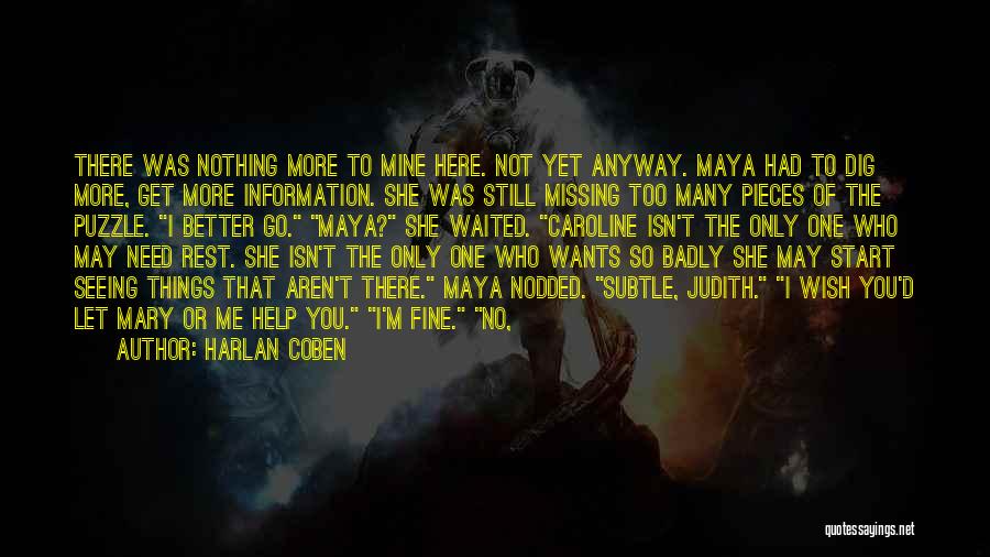 Missing Puzzle Pieces Quotes By Harlan Coben