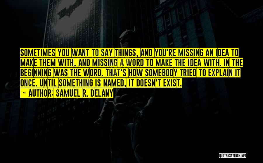 Missing Somebody Quotes By Samuel R. Delany