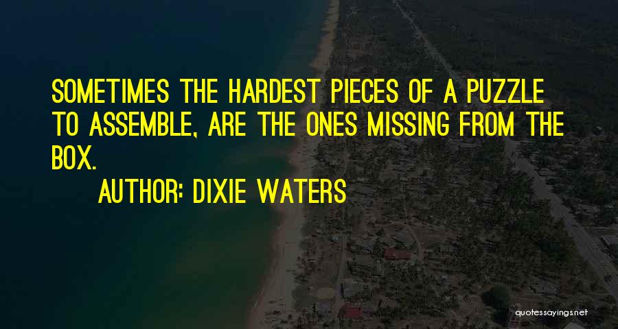 Missing Someone Is The Hardest Thing Quotes By Dixie Waters