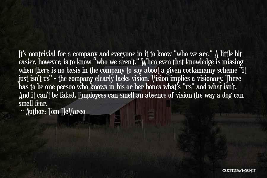 Missing That One Person Quotes By Tom DeMarco