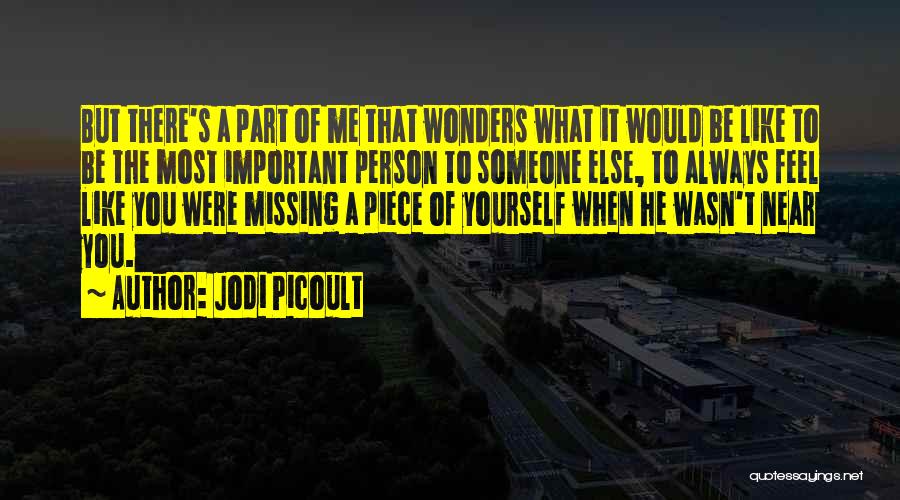 Missing The Person You Like Quotes By Jodi Picoult