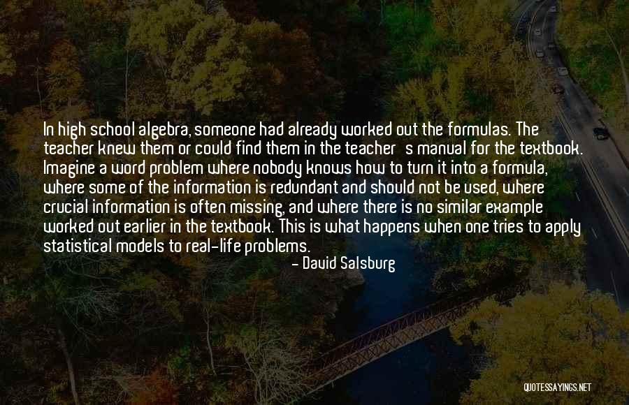 Missing Them Quotes By David Salsburg Missing Them Quotes By David Salsburg