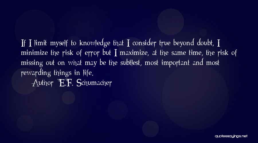 Missing Things In Life Quotes By E.F. Schumacher