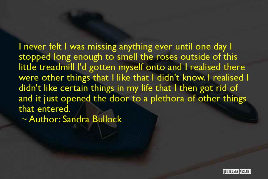 Missing Things In Life Quotes By Sandra Bullock