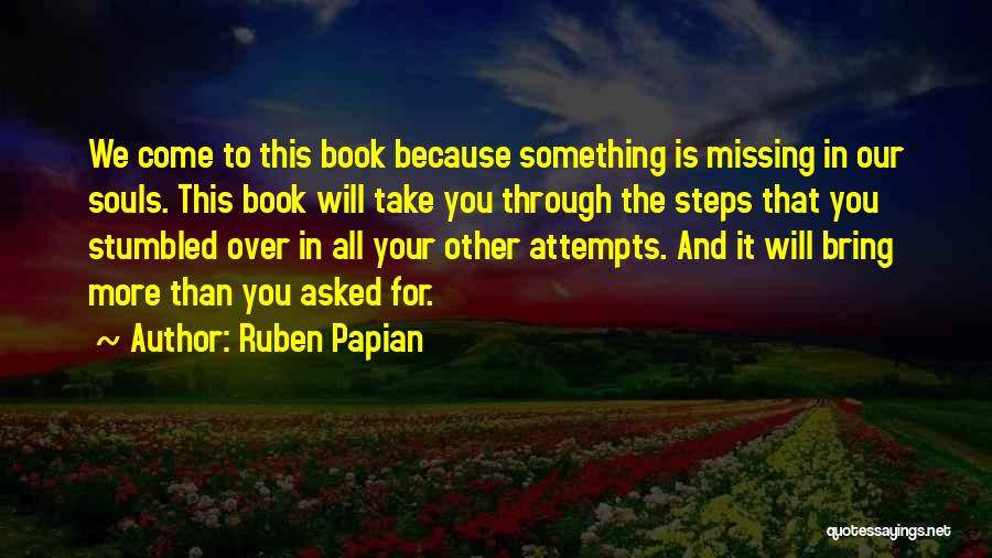 Missing You Book Quotes By Ruben Papian