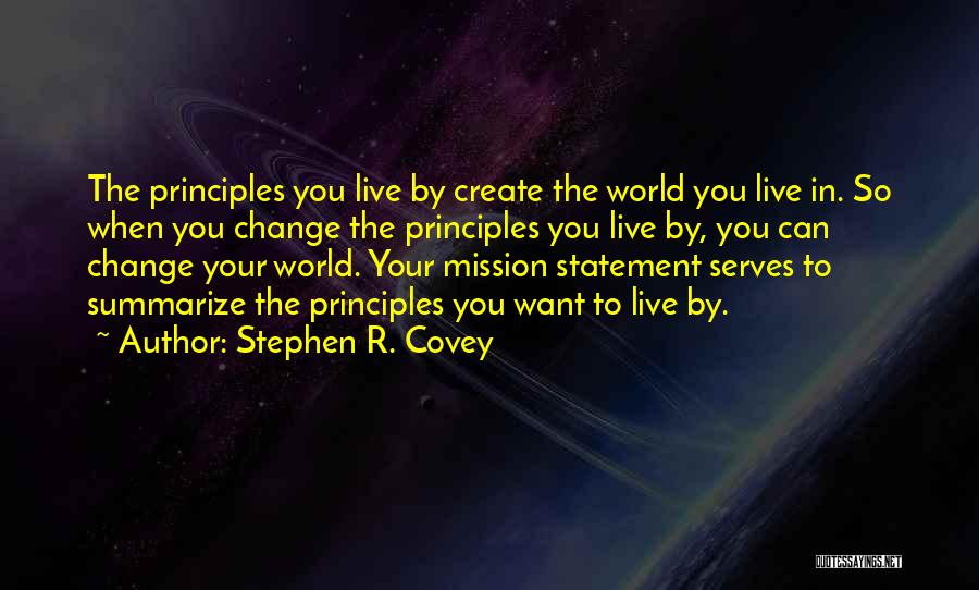 Mission Statement In Quotes By Stephen R. Covey