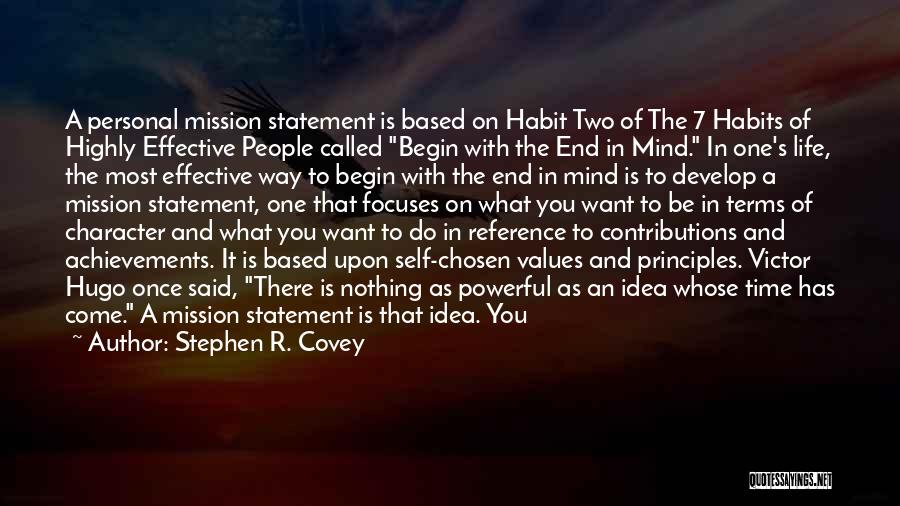 Mission Vision And Values Quotes By Stephen R. Covey