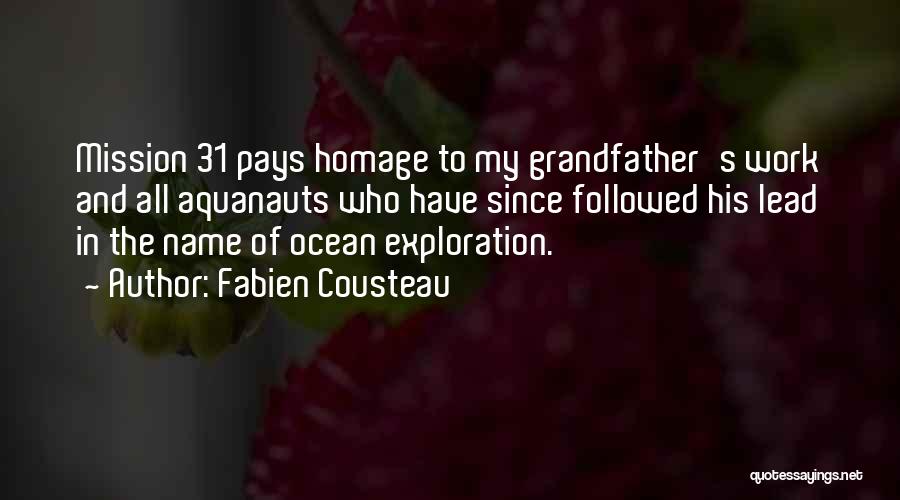 Mission Work Quotes By Fabien Cousteau