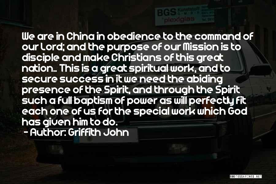 Mission Work Quotes By Griffith John