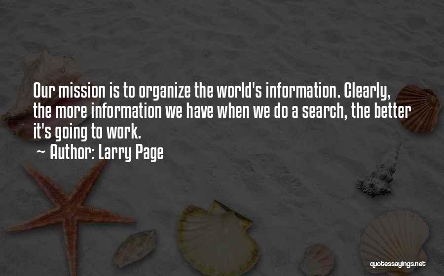 Mission Work Quotes By Larry Page