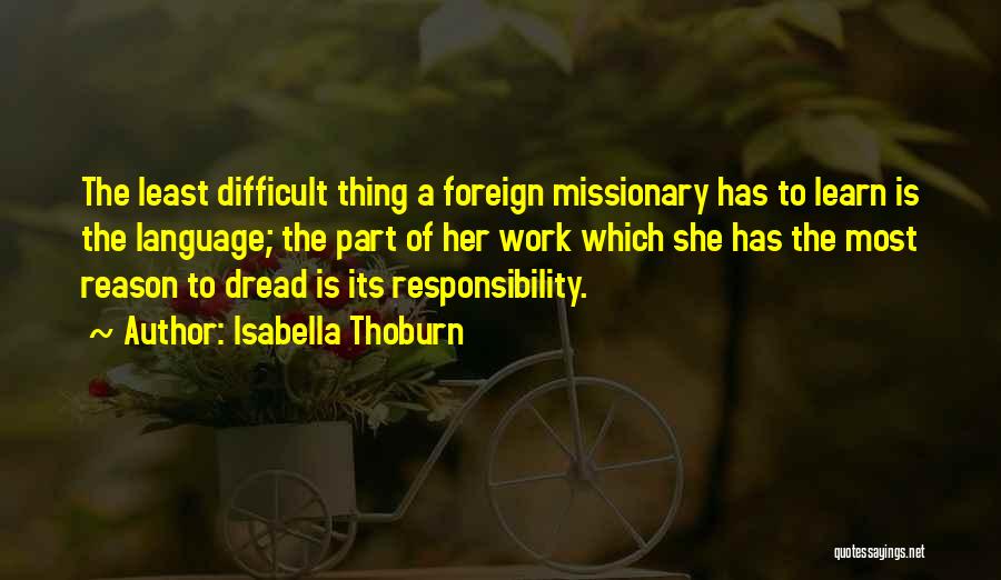 Missionary Work Quotes By Isabella Thoburn