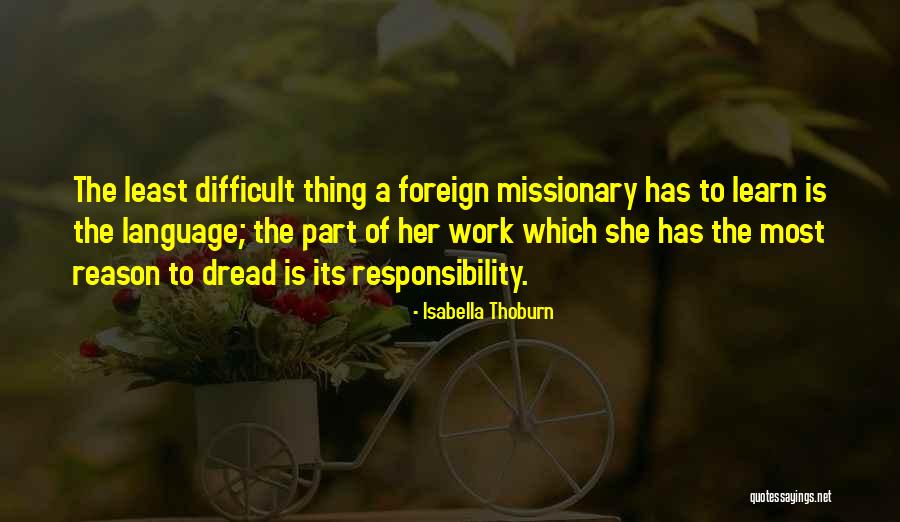 Missionary Work Quotes By Isabella Thoburn