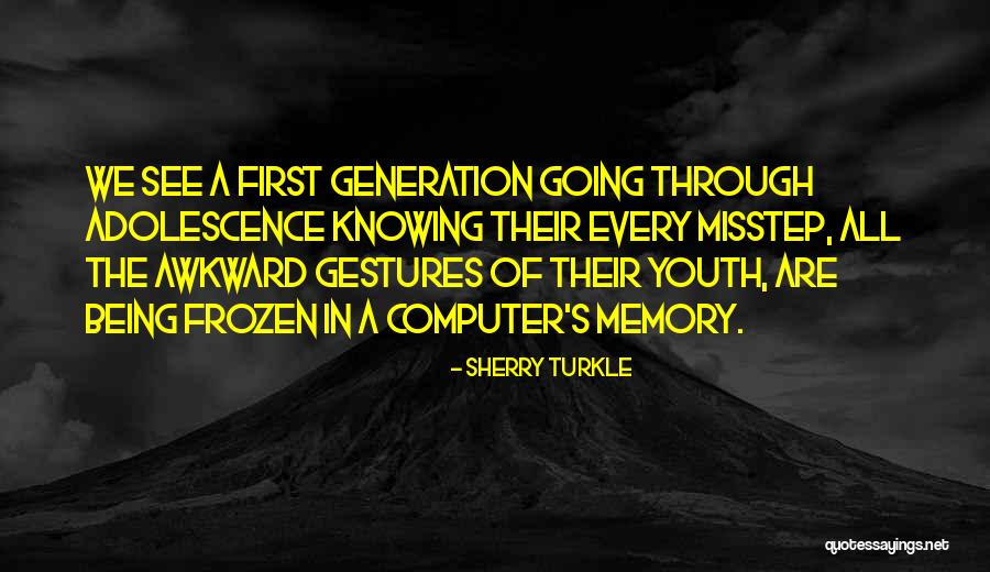 Misstep Quotes By Sherry Turkle