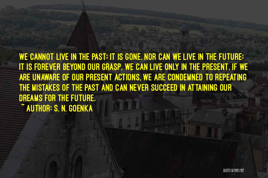 Mistake In The Past Quotes By S. N. Goenka