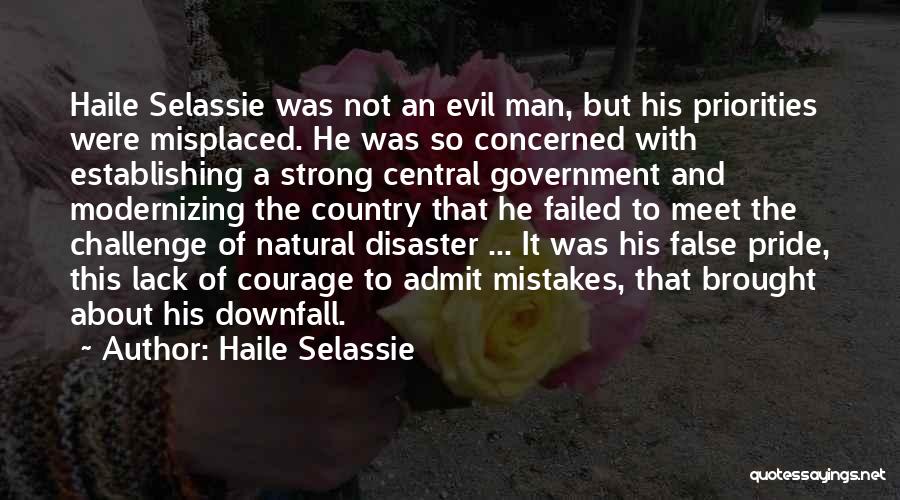 Mistakes Admit Quotes By Haile Selassie