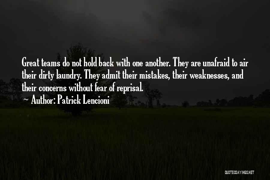 Mistakes Admit Quotes By Patrick Lencioni