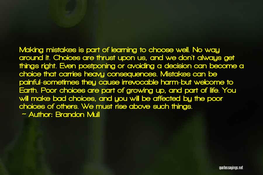 Mistakes And Bad Choices Quotes By Brandon Mull