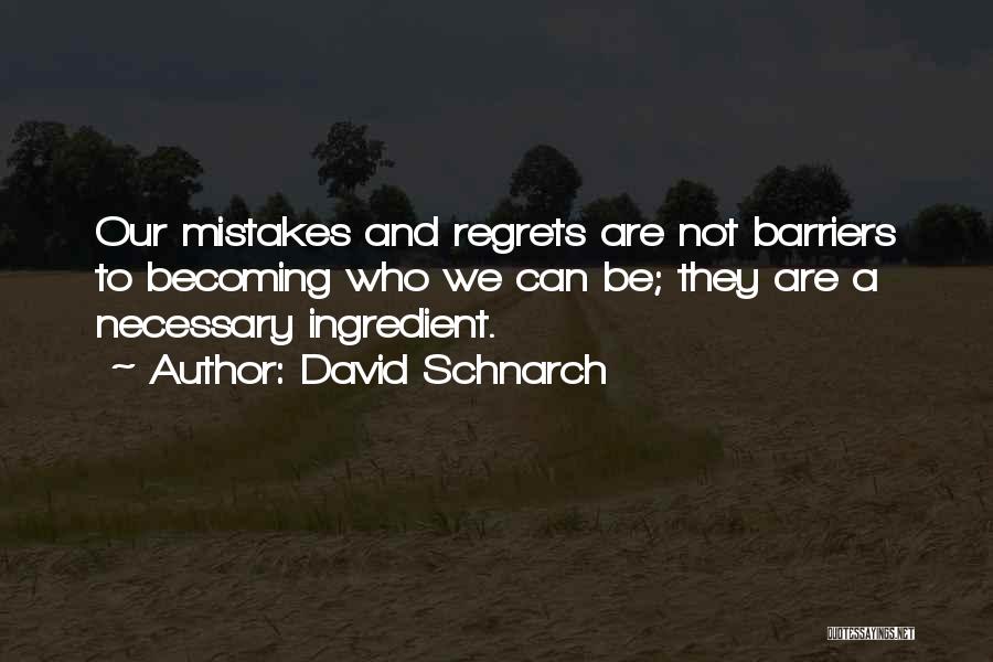 Mistakes And Regrets Quotes By David Schnarch