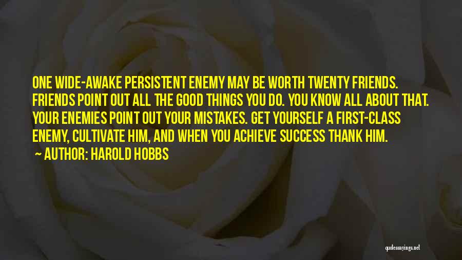 Mistakes And Success Quotes By Harold Hobbs