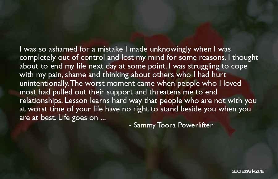 Mistakes In A Relationship Quotes By Sammy Toora Powerlifter