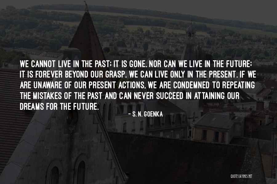 Mistakes In The Past Quotes By S. N. Goenka Mistakes In The Past Quotes By S. N. Goenka