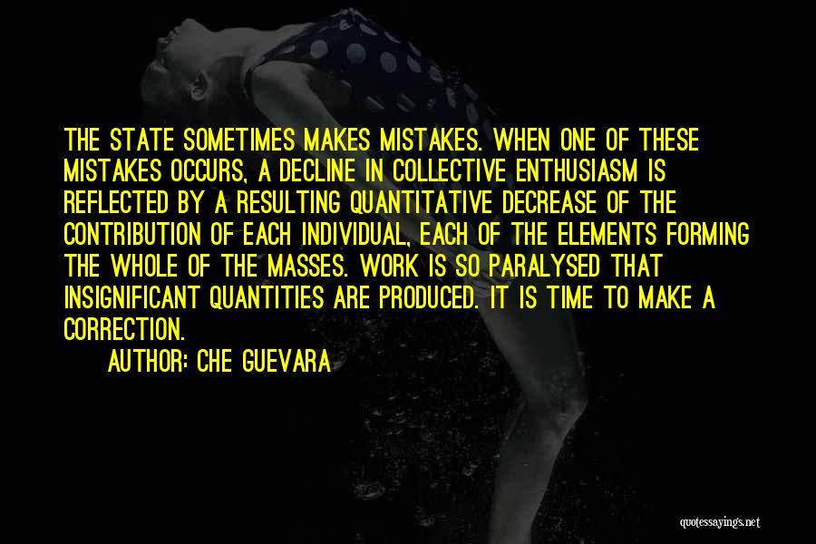 Mistakes In Work Quotes By Che Guevara