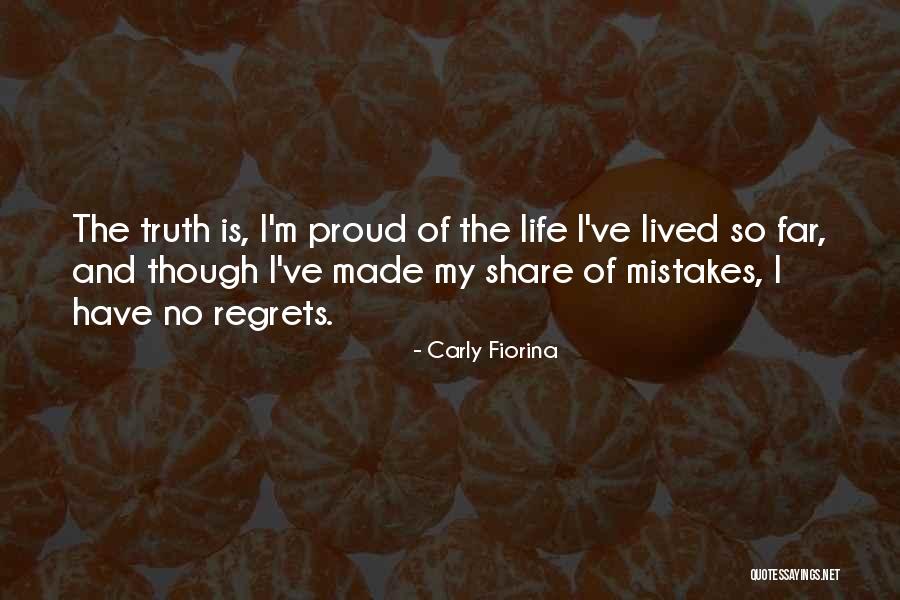 Mistakes No Regrets Quotes By Carly Fiorina