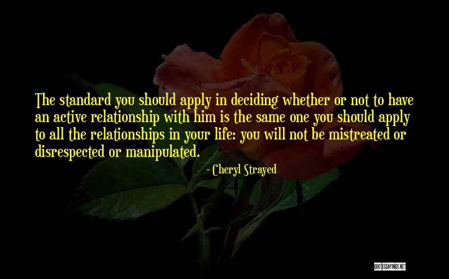 Mistreated Relationship Quotes By Cheryl Strayed