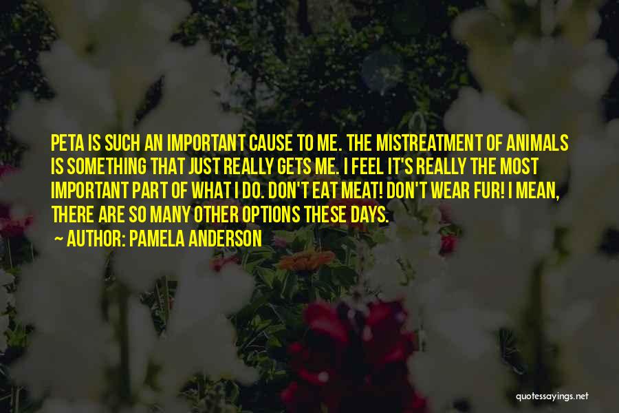 Mistreatment Of Animals Quotes By Pamela Anderson