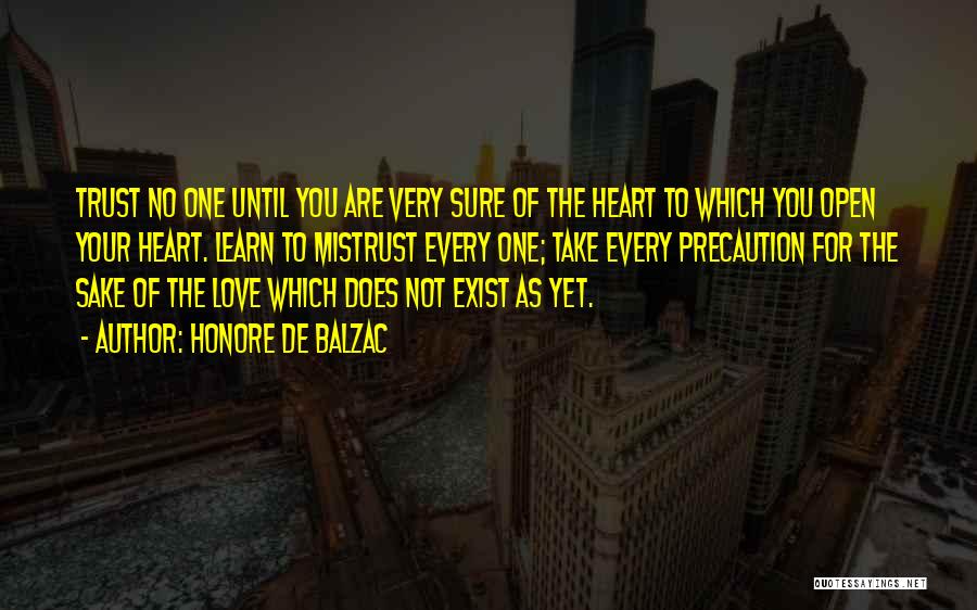 Mistrust In Love Quotes By Honore De Balzac