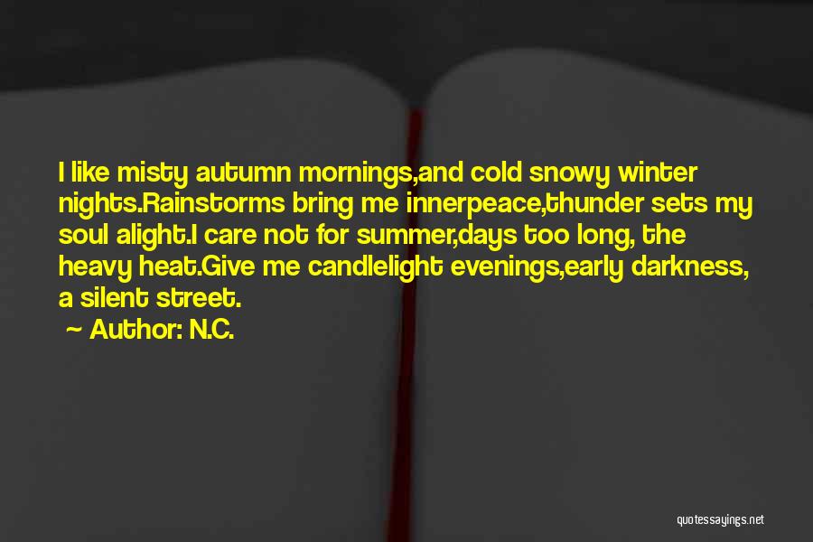 Misty Days Quotes By N.C.