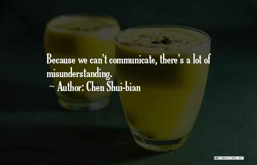 Misunderstanding Someone Quotes By Chen Shui-bian