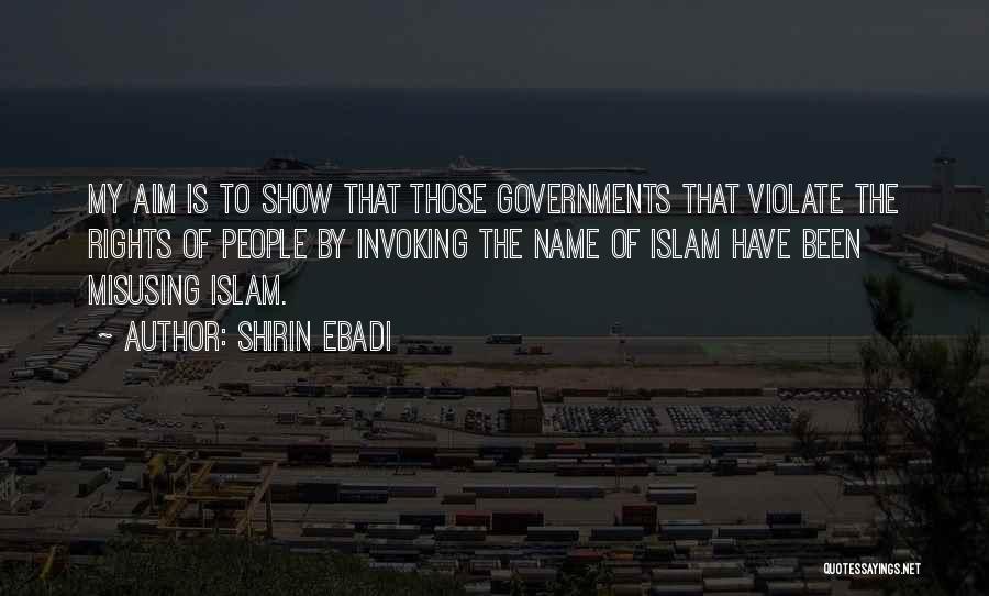 Misusing Quotes By Shirin Ebadi