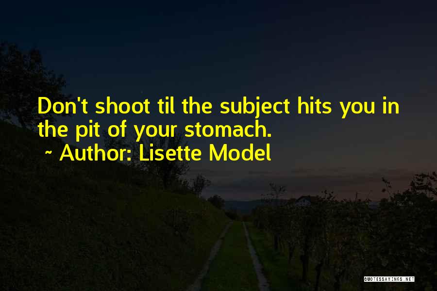 Model Shoot Quotes By Lisette Model