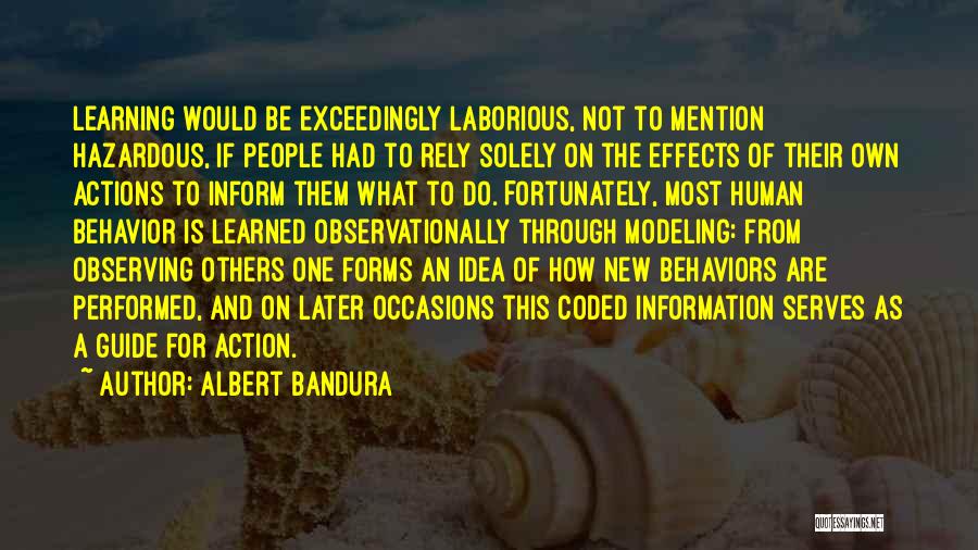 Modeling Behavior Quotes By Albert Bandura