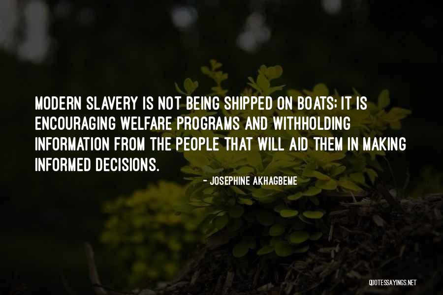 Modern Slavery Quotes By Josephine Akhagbeme