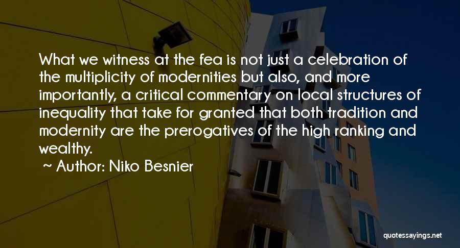 Modernity Vs Tradition Quotes By Niko Besnier