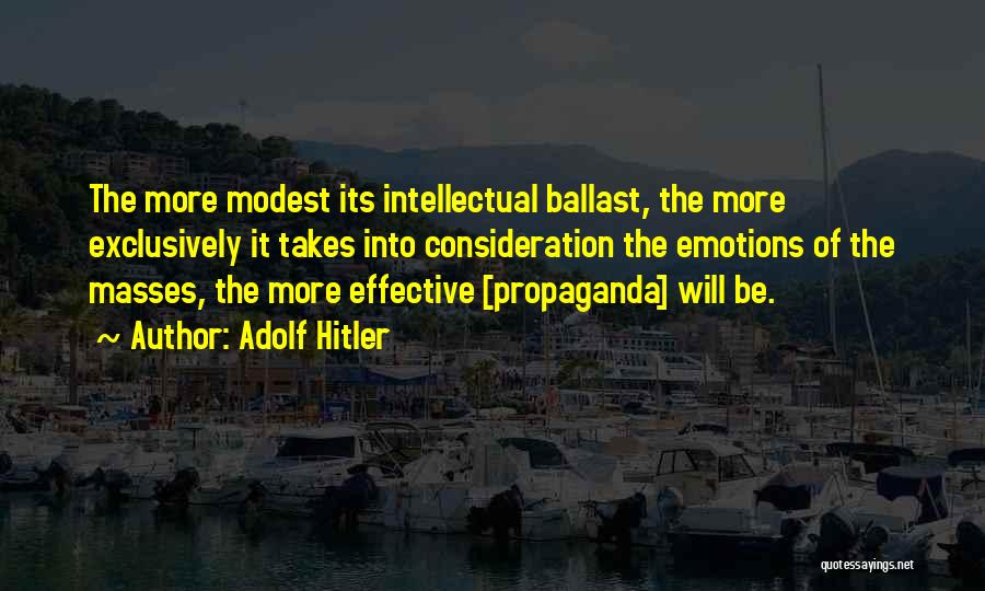 Modest Quotes By Adolf Hitler