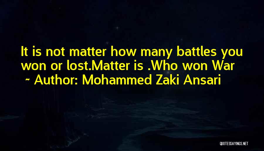 Mohammed Zaki Ansari Quotes 624737