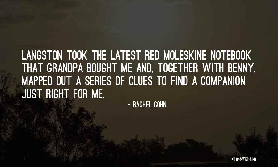 Moleskine Quotes By Rachel Cohn Moleskine Quotes By Rachel Cohn