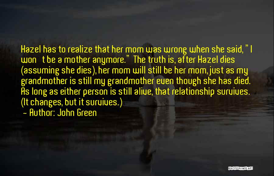 Mom After Death Quotes By John Green