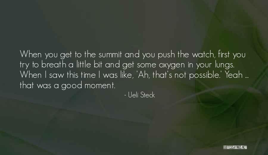 Moment I Saw You Quotes By Ueli Steck