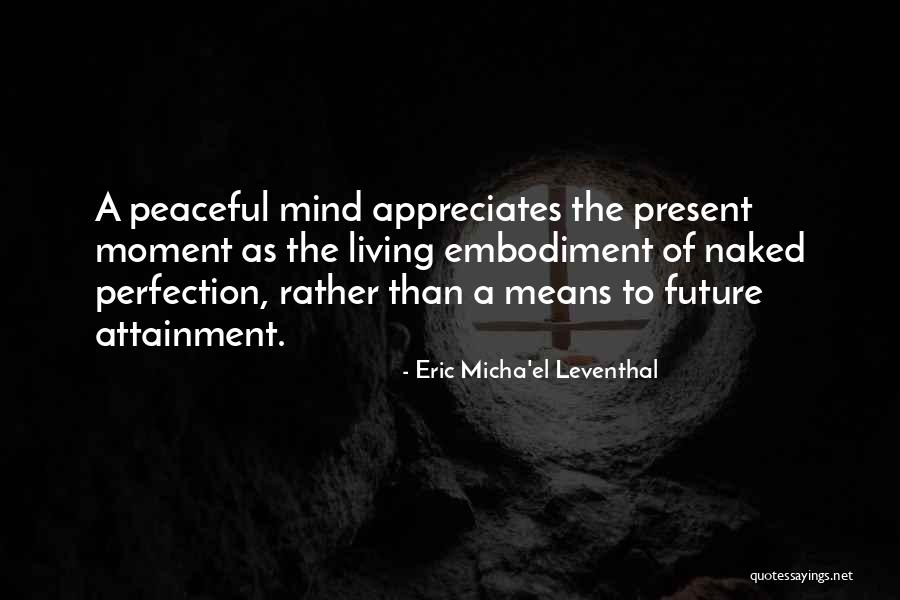 Moment Of Peace Quotes By Eric Micha'el Leventhal