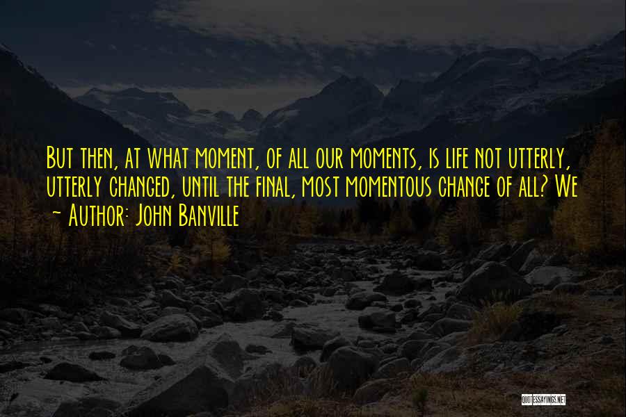 Momentous Quotes By John Banville