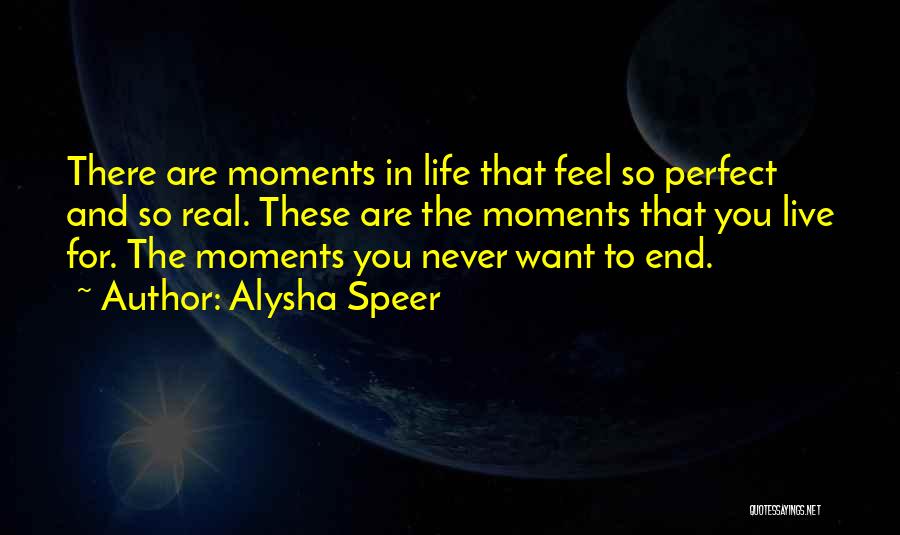 Moments In Life Quotes By Alysha Speer