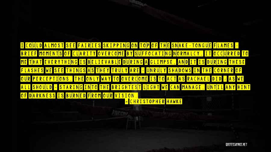 Moments Of Clarity Quotes By Christopher Hawke