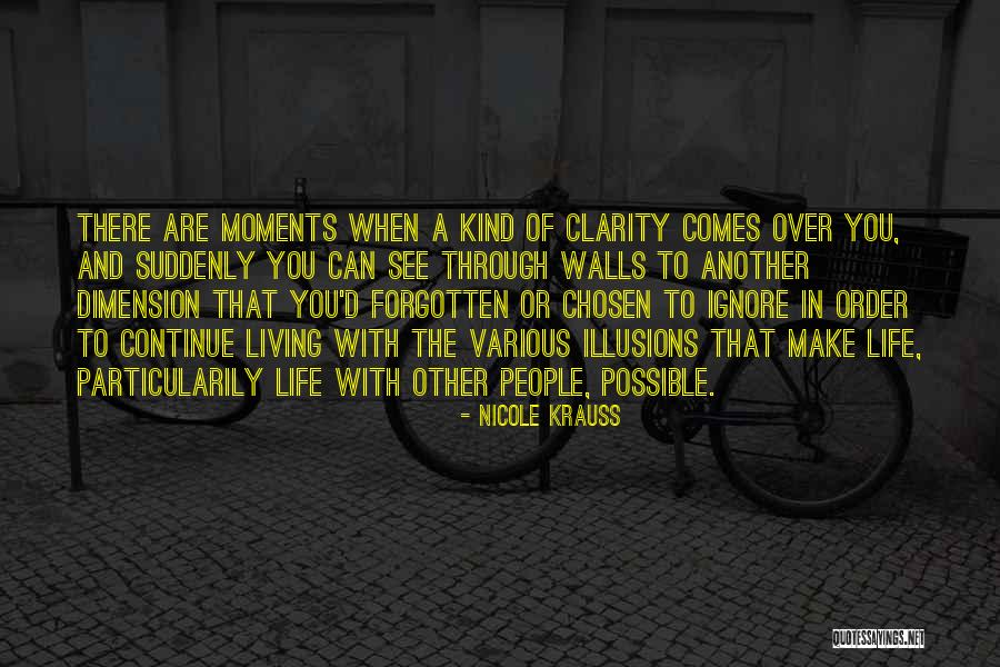 Moments Of Clarity Quotes By Nicole Krauss