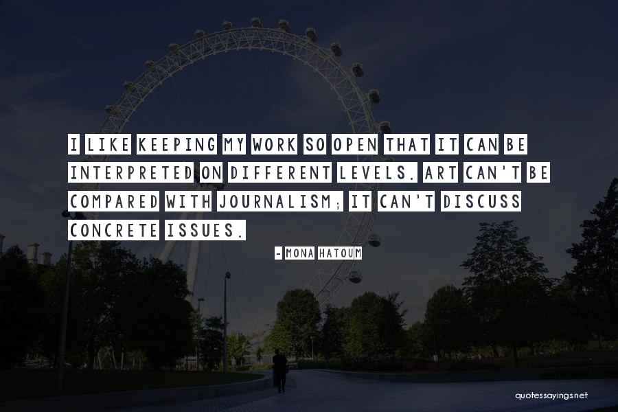 Mona Hatoum Quotes 722346 Mona Hatoum Quotes 722346